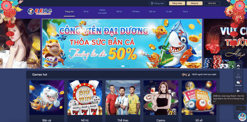 Trải nghiệm các dịch vụ tại EE88